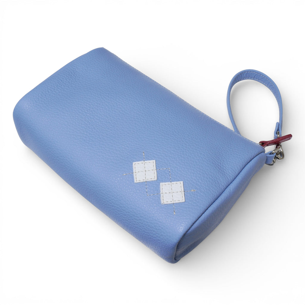 Iliac Golf Pouch Shurink Sax Blue イリアック ラウンド ポーチ シュリンク サックス ブルー