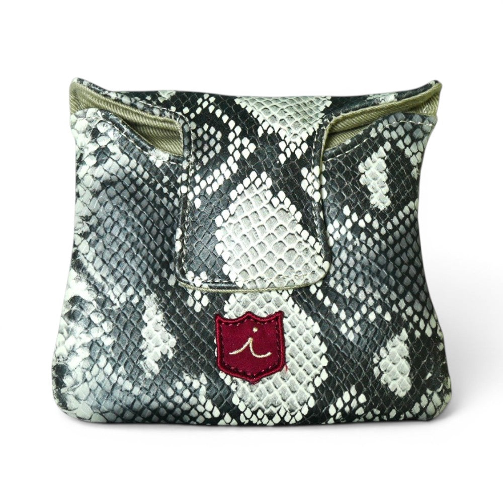 Iliac Golf Premium Full Mallet Putter Headcover Python x Red Croco イリアックゴルフ プレミアム フルマレット パターカバー パイソン x レッドクロコ