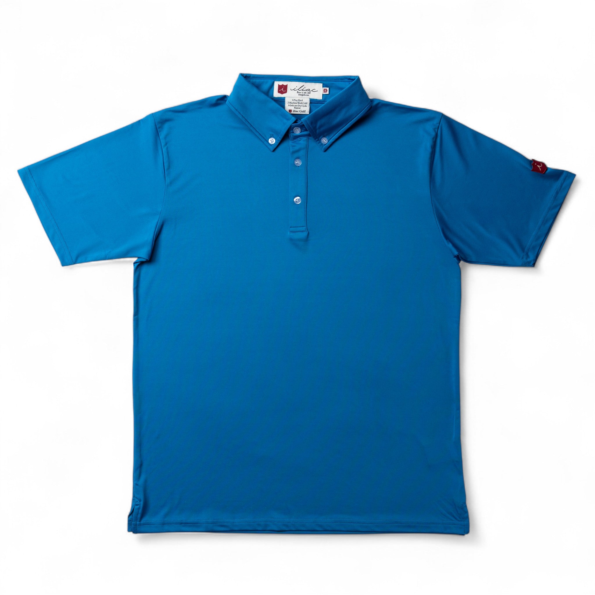 Iliac Golf Polo Shirts Solid Siries Marine Blue イリアック ポロシャツ ソリッドシリーズ マリンブルー