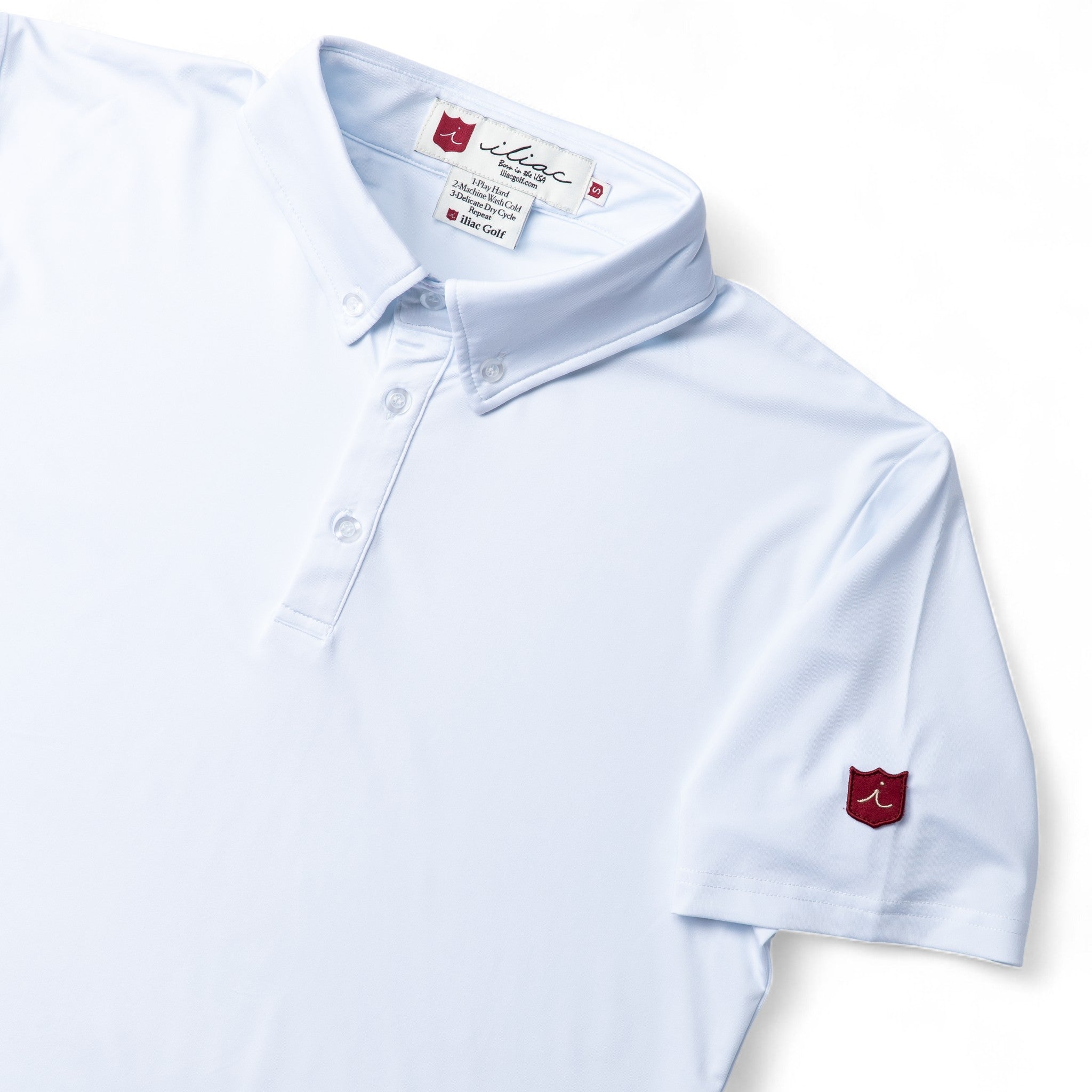 Iliac Golf Polo Shirts Solid Series White イリアック ポロシャツ ソリッドシリーズ ホワイト
