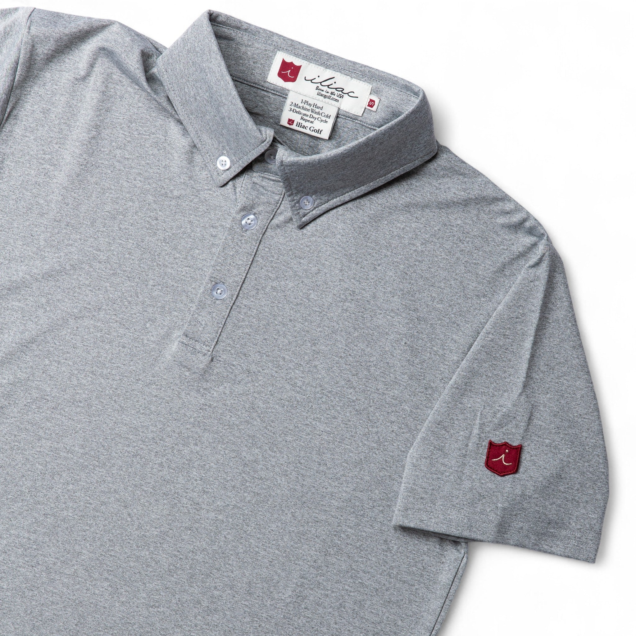 Iliac Golf Polo Shirts Solid Siries Gray イリアック ポロシャツ ソリッドシリーズ グレー