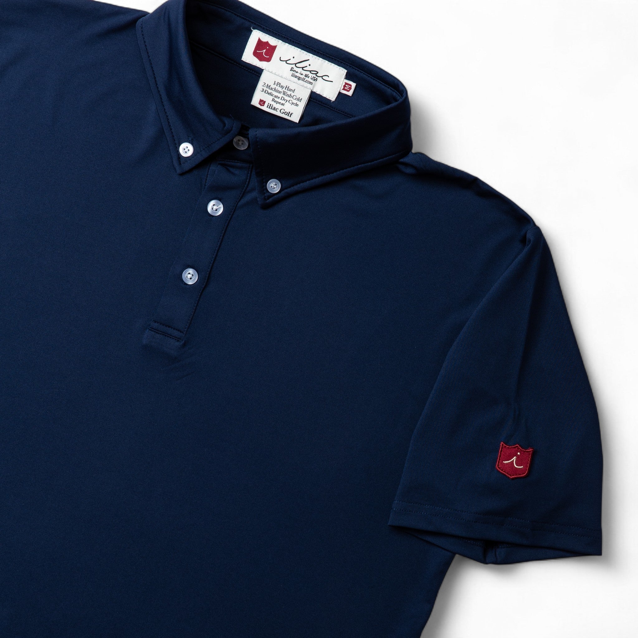 Iliac Golf Polo Shirts Solid Series Navy イリアック ポロシャツ ソリッドシリーズ ネイビー