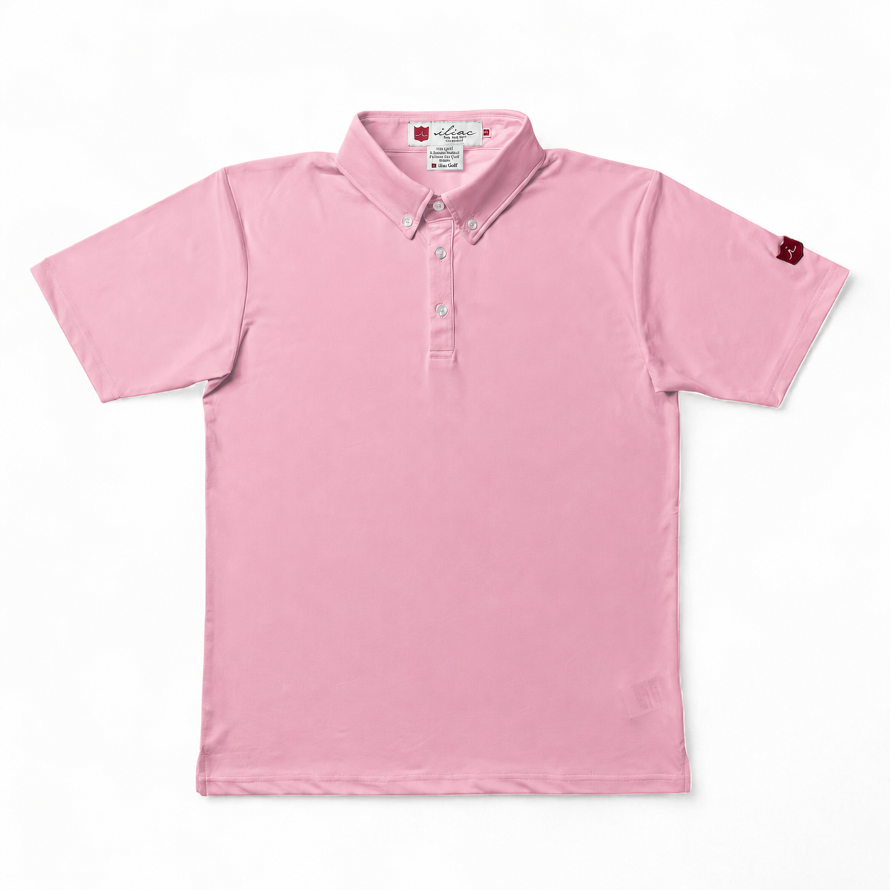 Iliac Golf Polo Shirts Solid Series Pink イリアック ポロシャツ ソリッドシリーズ ピンク