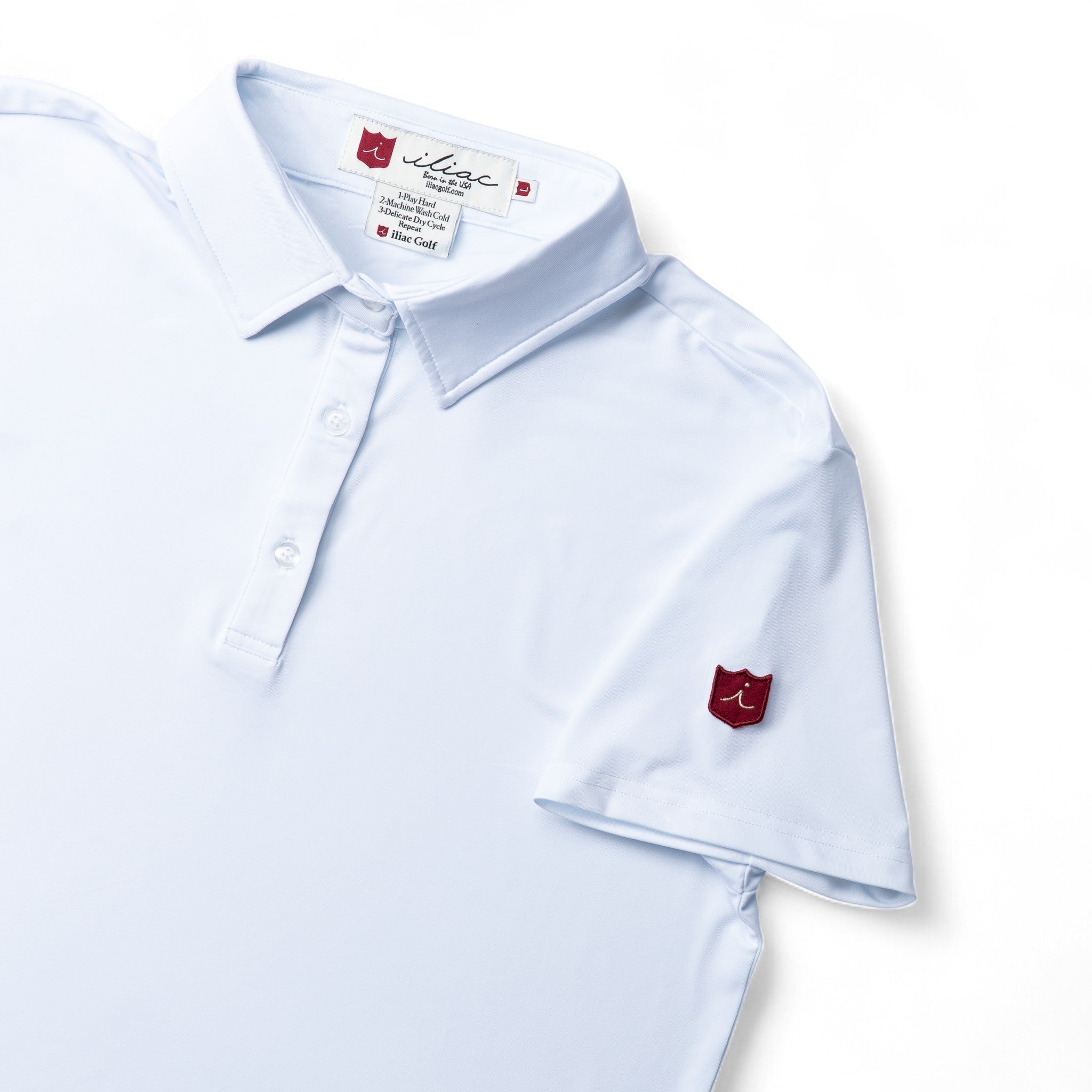 Iliac Golf WOMEN Polo Shirts Solid Series White イリアック レディス ポロシャツ ソリッドシリーズ ホワイト