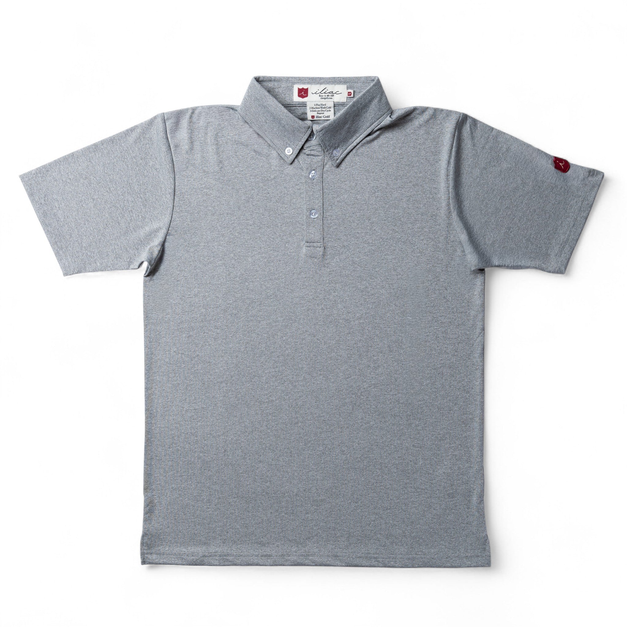 Iliac Golf Polo Shirts Solid Siries Gray イリアック ポロシャツ ソリッドシリーズ グレー