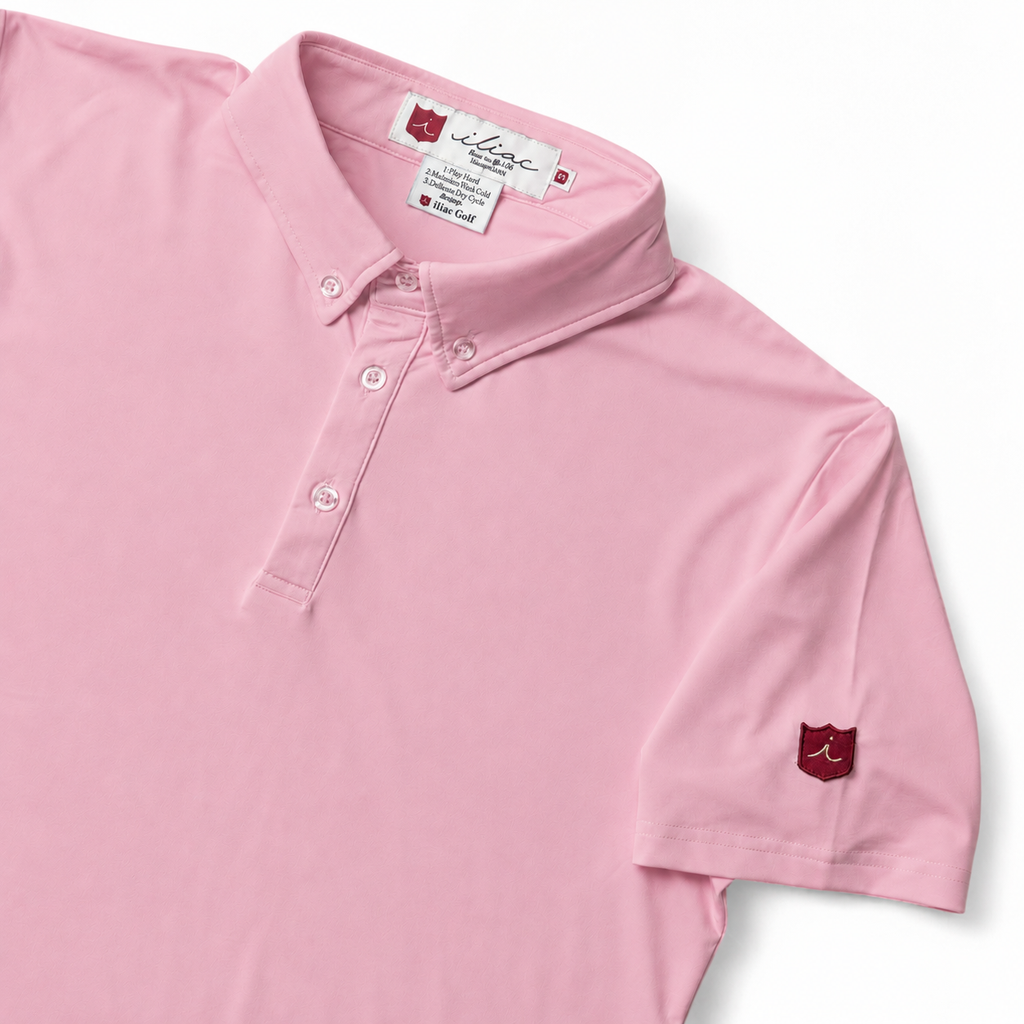 Iliac Golf Polo Shirts Solid Series Pink イリアック ポロシャツ ソリッドシリーズ ピンク