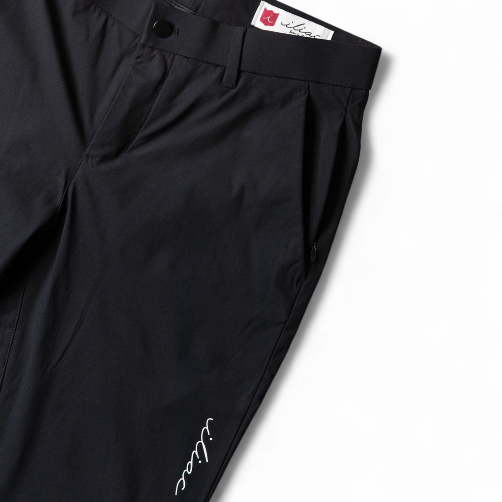 Iliac Golf Tapered Pants 4Way Strech Black イリアック テーパードパンツ 4Wayストレッチ ブラック