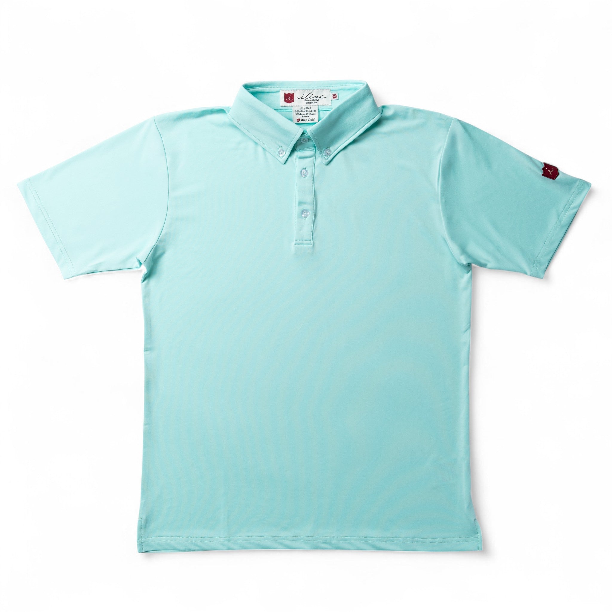 Iliac Golf Polo Shirts Solid Series Sax Blue イリアック ポロシャツ ソリッドシリーズ サックスブルー