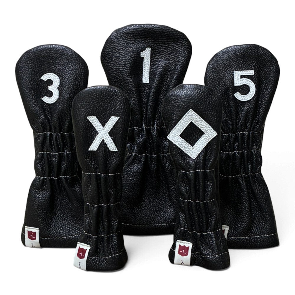 Iliac Golf Headcover Script Black イリアックゴルフ ヘッドカバー スクリプト ブラック