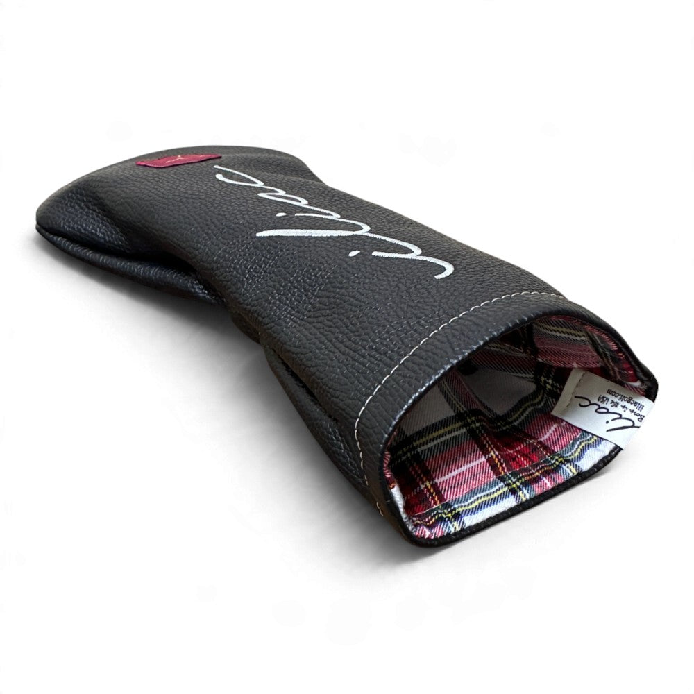 Iliac Golf Headcover Script Black イリアックゴルフ ヘッドカバー スクリプト ブラック