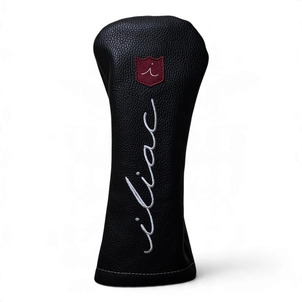 Iliac Golf Headcover Script Black イリアックゴルフ ヘッドカバー スクリプト ブラック