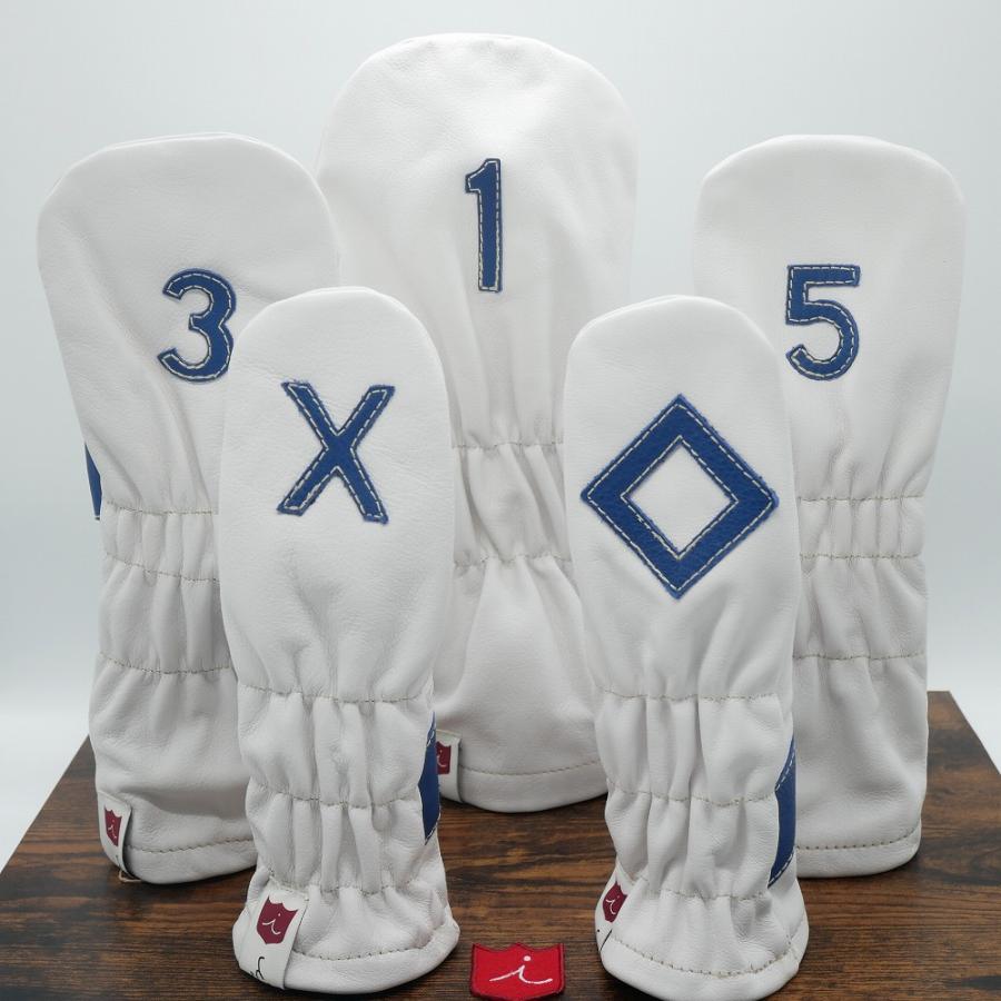 イリアック ロイヤル フェアウェイウッド3 ヘッドカバー ホワイトxブルー