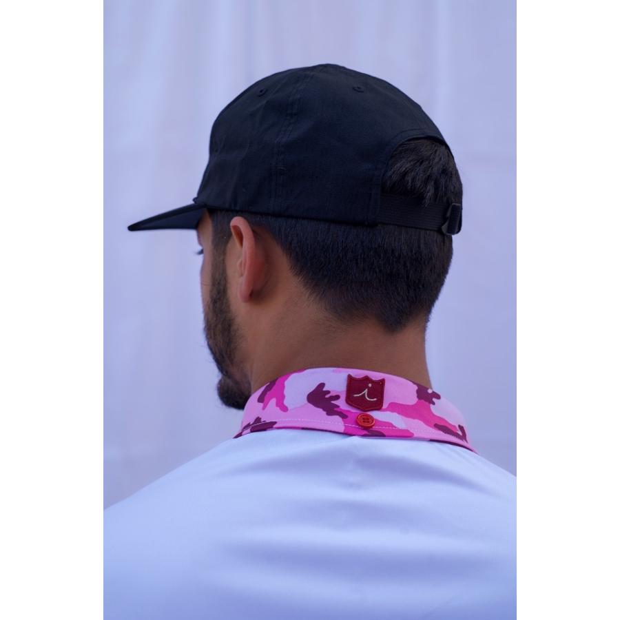 Iliac Golf Adjustable Hat: Classic Black + Black Cord / ｲﾘｱｯｸ ｺﾞﾙﾌ ｱｼﾞｬｽﾀﾌﾞﾙﾊｯﾄ ｷｬｯﾌﾟ ｸﾗｼｯｸﾌﾞﾗｯｸ+ﾌﾞﾗｯｸｺｰﾄﾞ