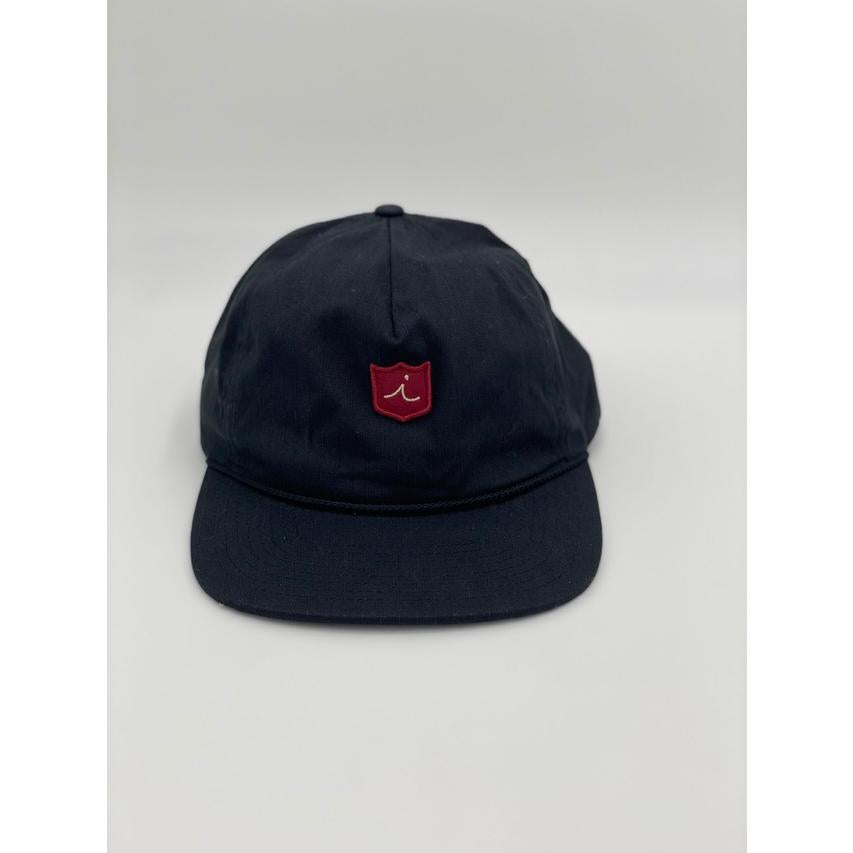 Iliac Golf Adjustable Hat: Classic Black + Black Cord / ｲﾘｱｯｸ ｺﾞﾙﾌ ｱｼﾞｬｽﾀﾌﾞﾙﾊｯﾄ ｷｬｯﾌﾟ ｸﾗｼｯｸﾌﾞﾗｯｸ+ﾌﾞﾗｯｸｺｰﾄﾞ