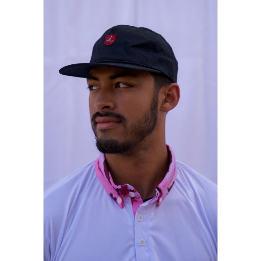 Iliac Golf Adjustable Hat: Classic Black + Black Cord / ｲﾘｱｯｸ ｺﾞﾙﾌ ｱｼﾞｬｽﾀﾌﾞﾙﾊｯﾄ ｷｬｯﾌﾟ ｸﾗｼｯｸﾌﾞﾗｯｸ+ﾌﾞﾗｯｸｺｰﾄﾞ