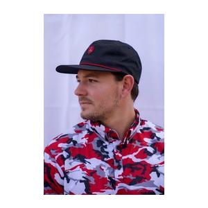 Iliac Golf Adjustable Hat: Black + Red Cord / ｲﾘｱｯｸ ｺﾞﾙﾌ ｱｼﾞｬｽﾀﾌﾞﾙﾊｯﾄ ｷｬｯﾌﾟ 黒+赤のｺｰﾄﾞ