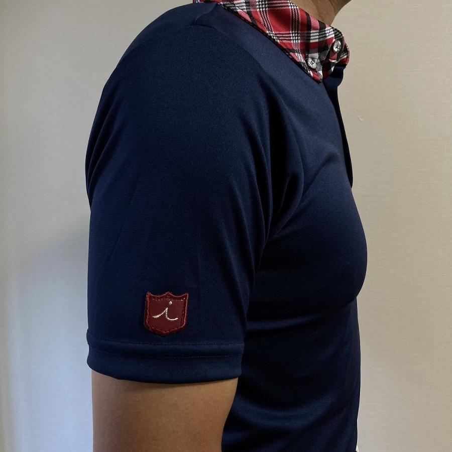 Iliac Golf Shirts/Sｻｲｽﾞ特集/RANCHER: 紺+赤ﾁｪｯｸ/ ｲﾘｱｯｸ ｺﾞﾙﾌｼｬﾂ ﾗﾝﾁｬｰ