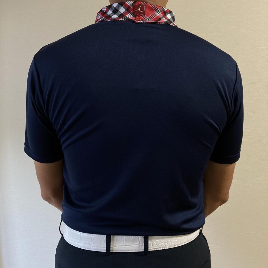 Iliac Golf Shirts/Sｻｲｽﾞ特集/RANCHER: 紺+赤ﾁｪｯｸ/ ｲﾘｱｯｸ ｺﾞﾙﾌｼｬﾂ ﾗﾝﾁｬｰ