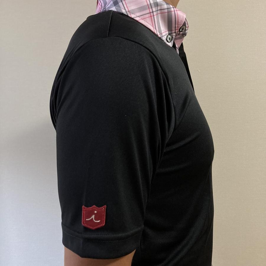 Iliac Golf Shirts/Sｻｲｽﾞ特集/RANCHER: 黒+ﾋﾟﾝｸﾁｪｯｸ/ ｲﾘｱｯｸ ｺﾞﾙﾌｼｬﾂ ﾗﾝﾁｬｰ