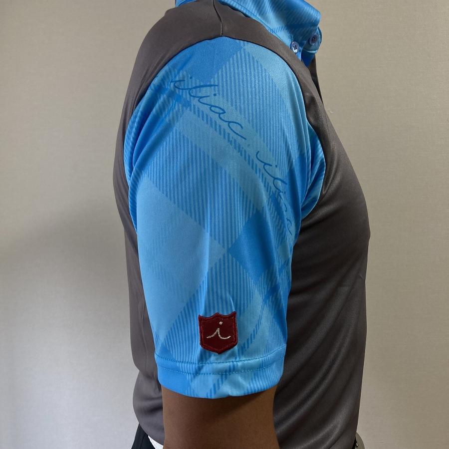 Iliac Golf Shirts/Sｻｲｽﾞ特集/RANCHER: ｸﾞﾚｰ+ｽｶｲﾌﾞﾙｰ/ ｲﾘｱｯｸ ｺﾞﾙﾌｼｬﾂ ﾗﾝﾁｬｰ