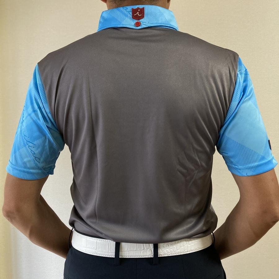 Iliac Golf Shirts/Sｻｲｽﾞ特集/RANCHER: ｸﾞﾚｰ+ｽｶｲﾌﾞﾙｰ/ ｲﾘｱｯｸ ｺﾞﾙﾌｼｬﾂ ﾗﾝﾁｬｰ