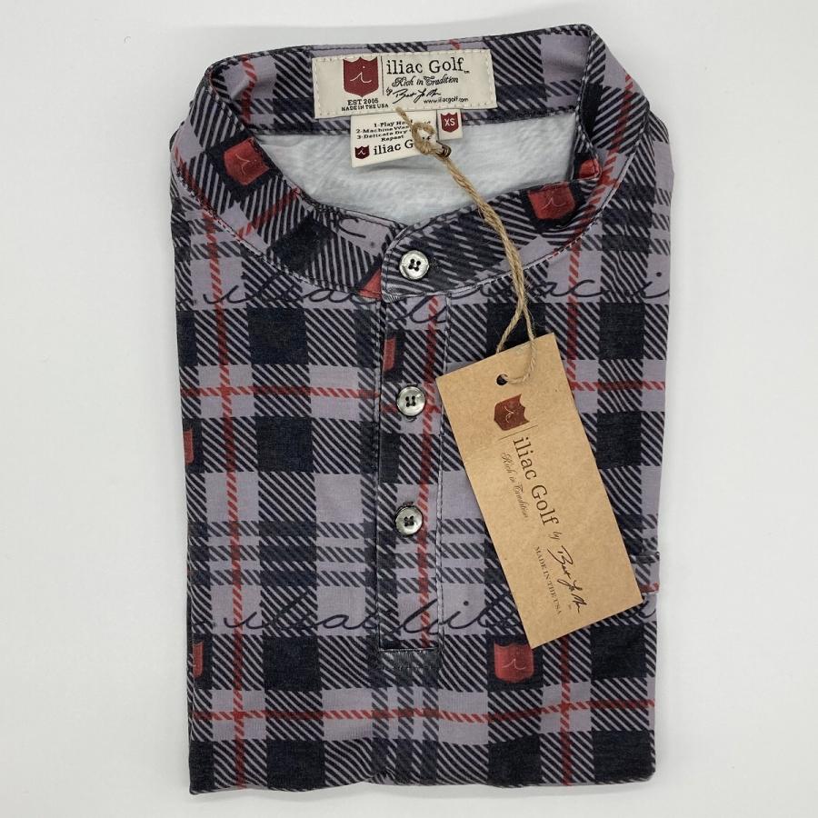 Iliac Golf Shirts/Sｻｲｽﾞ特集/IMOCK: ｸﾞﾚｰﾁｪｯｸ/ ｲﾘｱｯｸ ｺﾞﾙﾌ ｼｬﾂ IMOCK